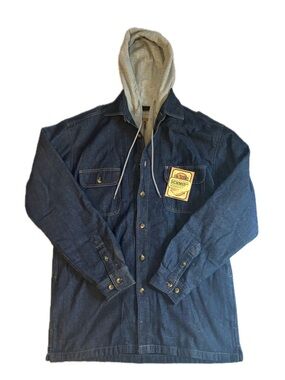 Schmidt Workwear NWT Size:LT Men's Hooded Denim Shirt Jacket